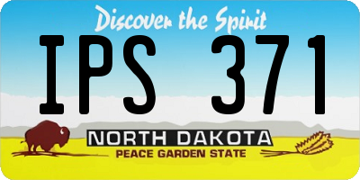 ND license plate IPS371