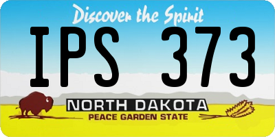 ND license plate IPS373