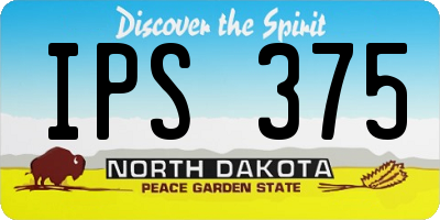 ND license plate IPS375