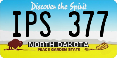 ND license plate IPS377