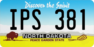ND license plate IPS381