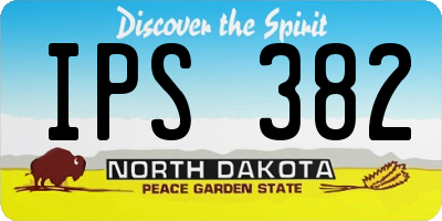 ND license plate IPS382