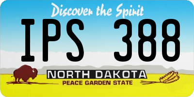 ND license plate IPS388