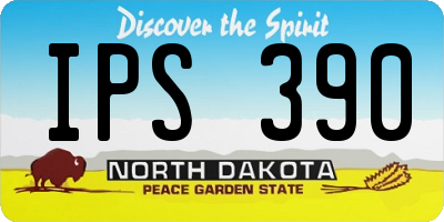 ND license plate IPS390