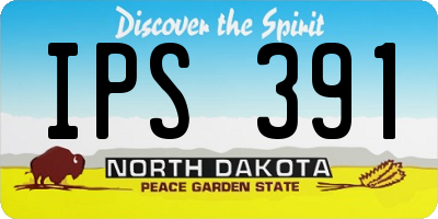 ND license plate IPS391