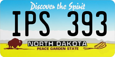 ND license plate IPS393