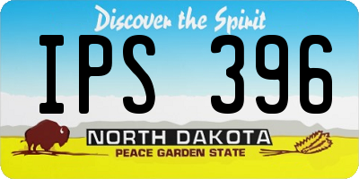ND license plate IPS396