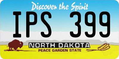ND license plate IPS399