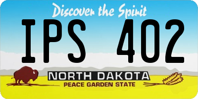 ND license plate IPS402
