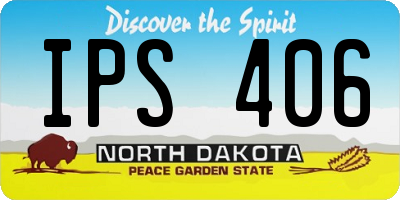 ND license plate IPS406