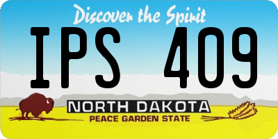 ND license plate IPS409