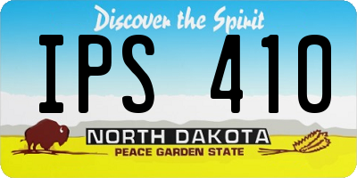 ND license plate IPS410
