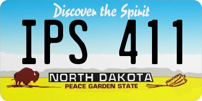 ND license plate IPS411