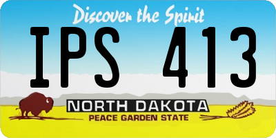 ND license plate IPS413