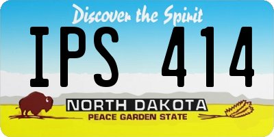 ND license plate IPS414