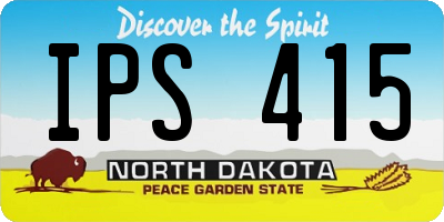 ND license plate IPS415