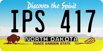 ND license plate IPS417
