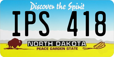 ND license plate IPS418