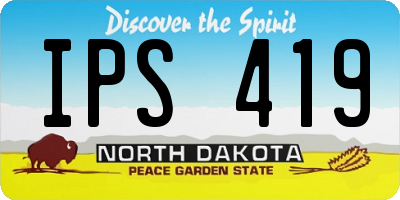 ND license plate IPS419
