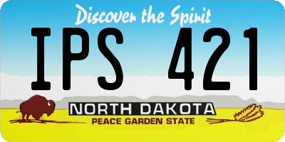 ND license plate IPS421