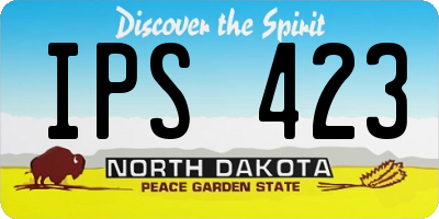 ND license plate IPS423