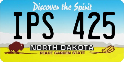ND license plate IPS425