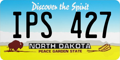 ND license plate IPS427