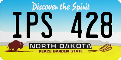 ND license plate IPS428