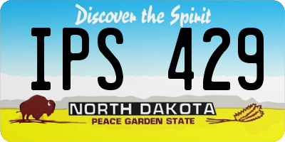 ND license plate IPS429