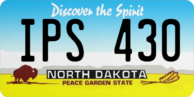 ND license plate IPS430