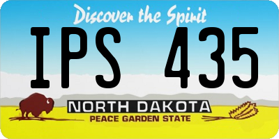 ND license plate IPS435
