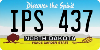 ND license plate IPS437