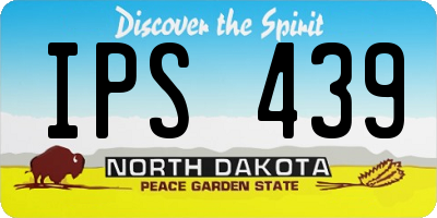 ND license plate IPS439