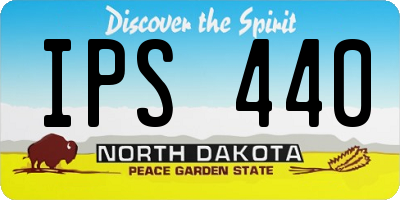 ND license plate IPS440