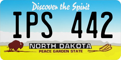 ND license plate IPS442