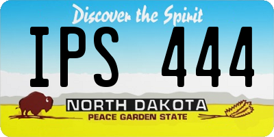 ND license plate IPS444