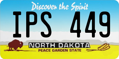 ND license plate IPS449