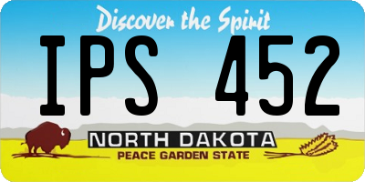ND license plate IPS452