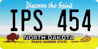 ND license plate IPS454
