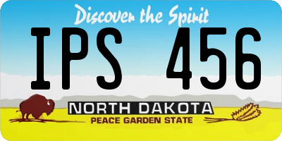 ND license plate IPS456