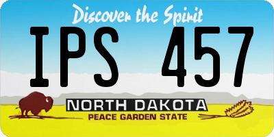 ND license plate IPS457