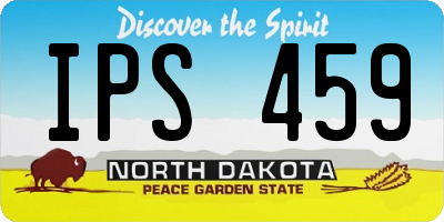 ND license plate IPS459