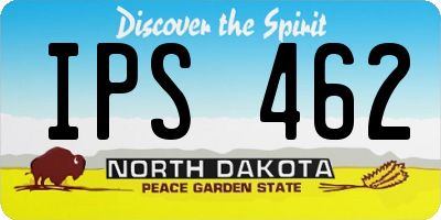 ND license plate IPS462