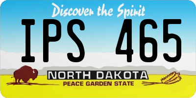 ND license plate IPS465