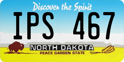 ND license plate IPS467