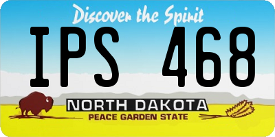 ND license plate IPS468