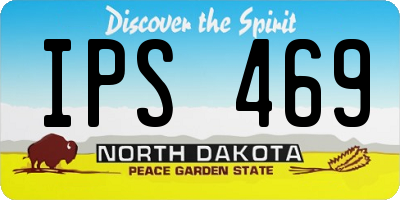 ND license plate IPS469