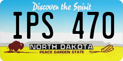 ND license plate IPS470