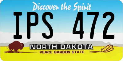 ND license plate IPS472