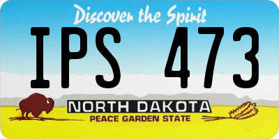 ND license plate IPS473